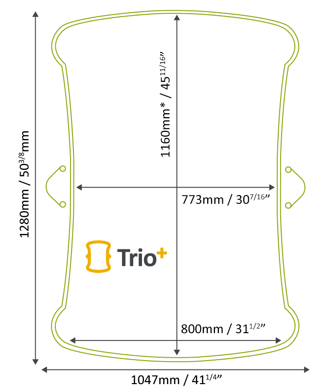 Stiltz Trio+ Wheelchair Lift Footprint